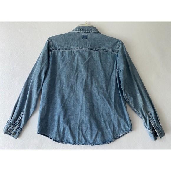 American Eagle Outfitters Chambray Denim Shirt Womens S Button Rare Vintage 90's - Picture 9 of 11